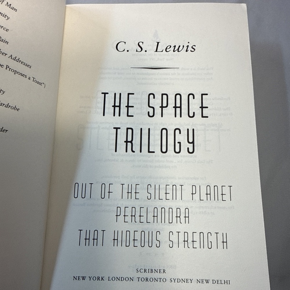 C. S. Lewis The Space Trilogy 3 Volumes in 1 Out of the Silent Planet/Prelandra - Picture 4 of 5